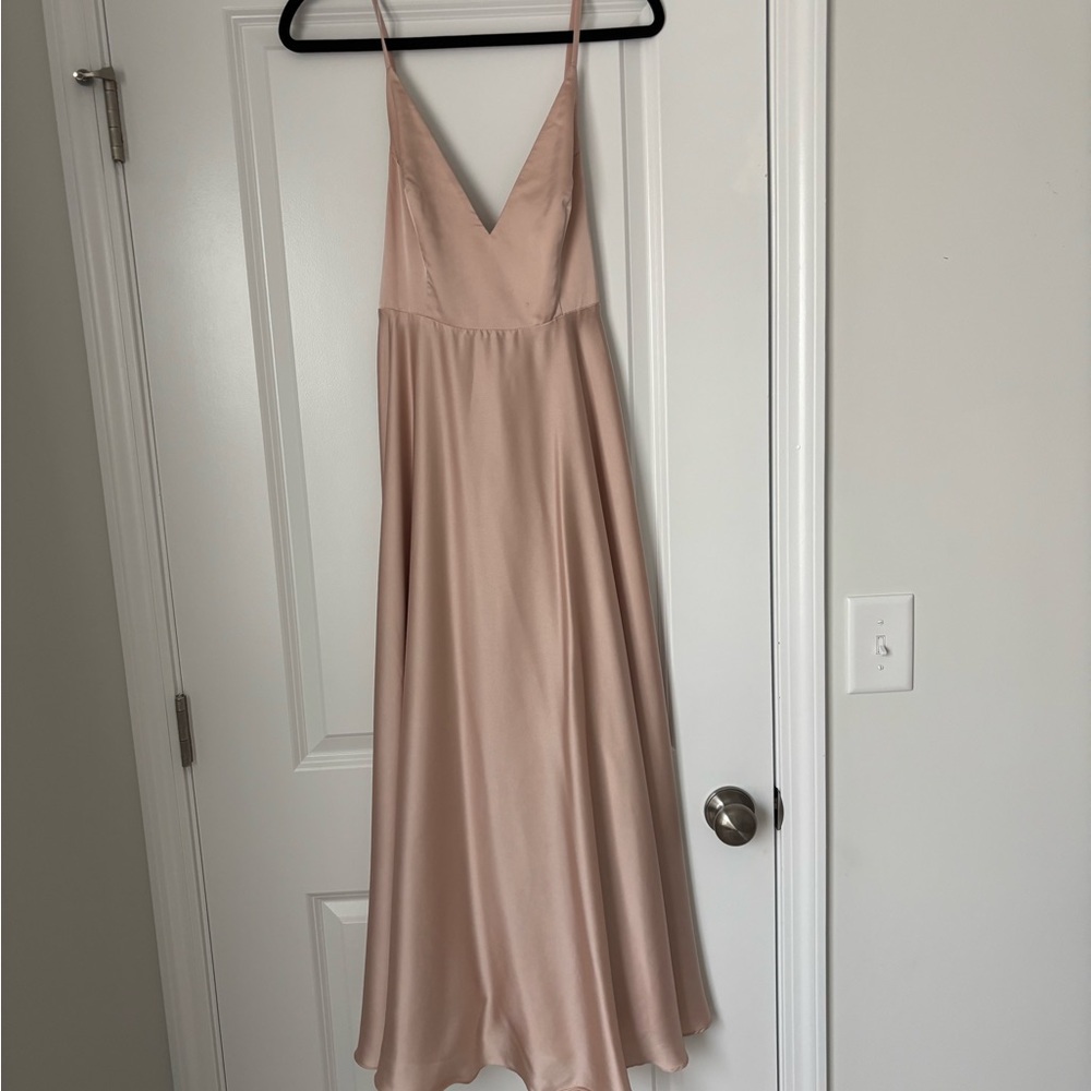 ASOS Blush Backless Spaghetti Strap Dress